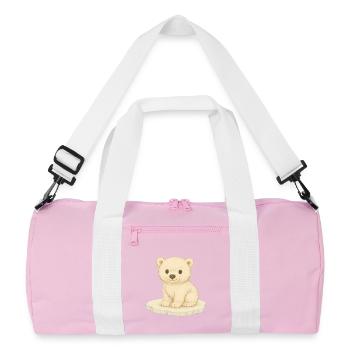 Nordic Arctic - Polar Bear - Recycled Duffel Bag - pink/white - Front