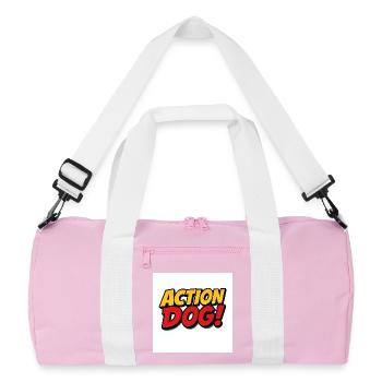 Style de bande dessinée de chien d’action - Sac de sport recyclé - rose/blanc - Devant