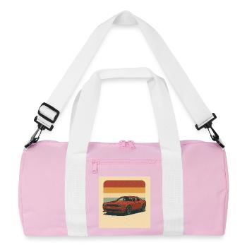Muscle Car Rouge Design Rétro - Sac de sport recyclé - rose/blanc - Devant