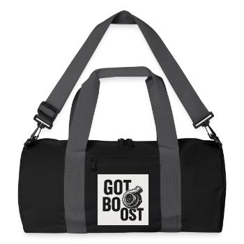 Design de lettrage Motorsport Turbo - Sac de sport recyclé - noir/gris graphite - Devant