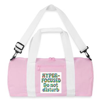 Conception hyper concentrée et sans déranger - Sac de sport recyclé - rose/blanc - Devant