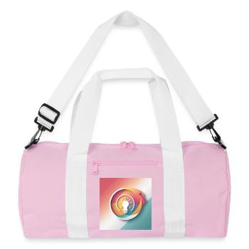 Abstract Creativity Illustration - Recycled Duffel Bag - pink/white - Front