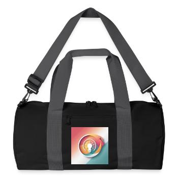 Illustration de créativité abstraite - Sac de sport recyclé - noir/gris graphite - Devant