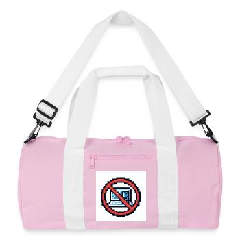 Gadgets to Avoid Panel - Recycled Duffel Bag - pink/white - Front