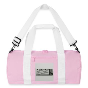Minimalist Keyboard - Recycled Duffel Bag - pink/white - Front