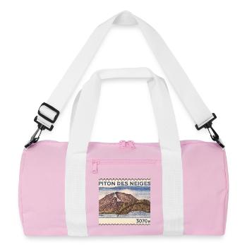 Piton des Neiges Stamp - Recycled Duffel Bag - pink/white - Front