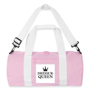 Reine du dressage, Fille de cheval - Sac de sport recyclé - rose/blanc - Devant