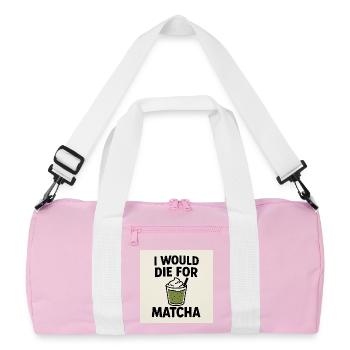 Je mourrais pour le Matcha - Sac de sport recyclé - rose/blanc - Devant