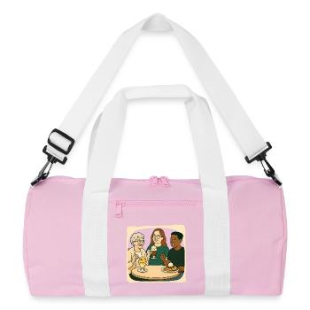 Mamie Karin - Sac de sport recyclé - rose/blanc - Devant