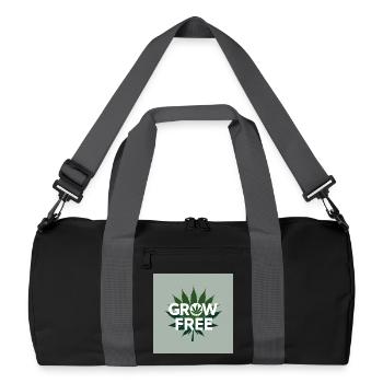 Grow Free Leaf Design - Recycled Duffel Bag - black/graphite grey - Front