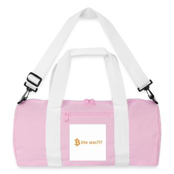 Please what?!? Bitcoin Orange - Recycled Duffel Bag - pink/white - Front