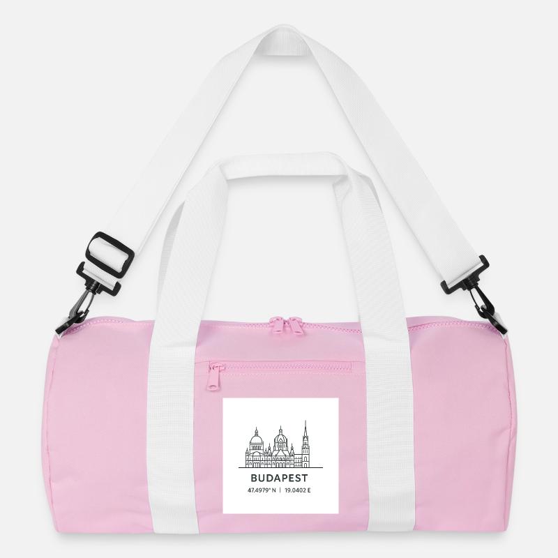 Budapest Linienkunst Silhouette Wahrzeichen Recycelte Duffel Bag