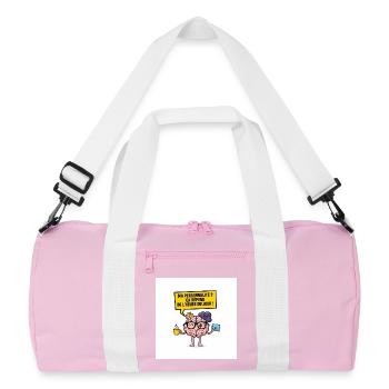 Personality according to the time of day - Recycled Duffel Bag - pink/white - Front
