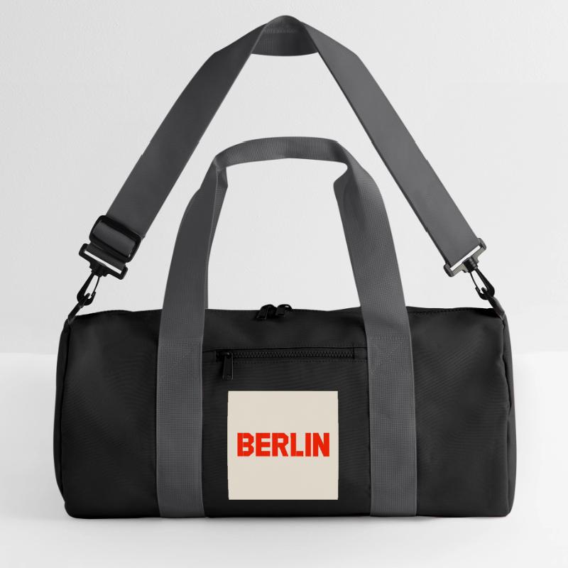 Berlin Bold Block Text Recycled Duffel Bag