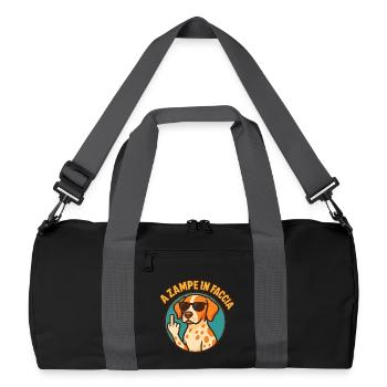 Avec les pattes dans le visage - Sac de sport recyclé - noir/gris graphite - Devant