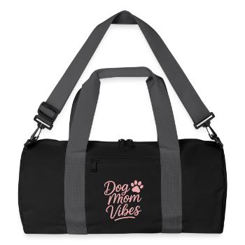 Dog Mom Vibes - Recycled Duffel Bag - black/graphite grey - Front