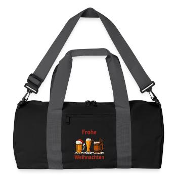 Joyeux Noël Magie de la bière - Sac de sport recyclé - noir/gris graphite - Devant
