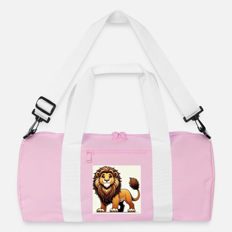 Warmer Cartoon-Löwe Recycelte Duffel Bag