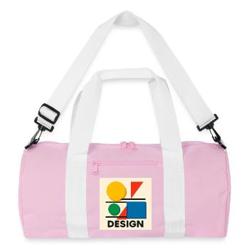 Géométrie Bauhaus Composition colorée - Sac de sport recyclé - rose/blanc - Devant