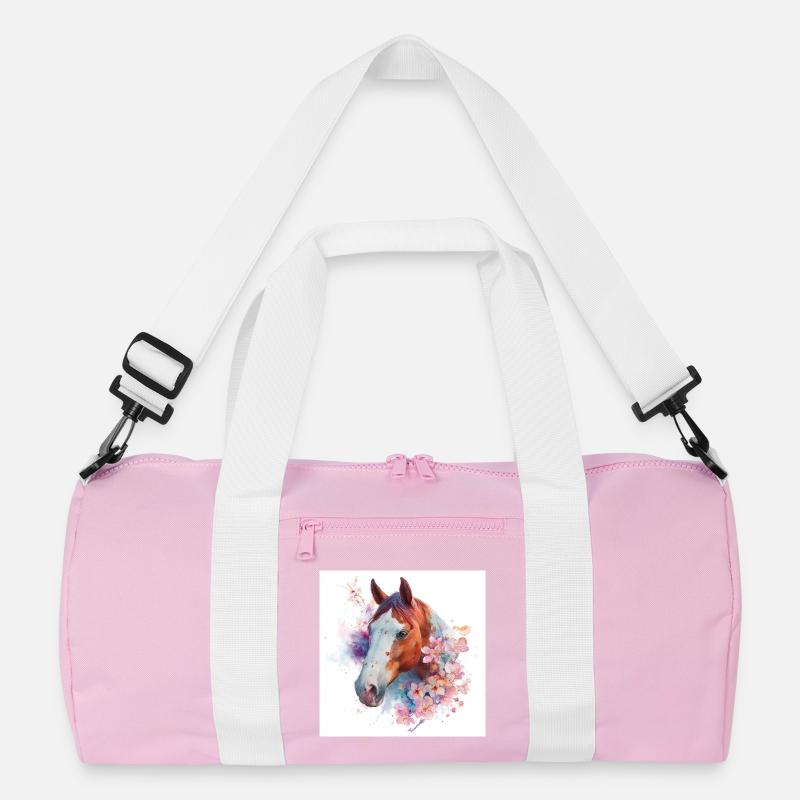 Aquarell Pferdeblüte Recycelte Duffel Bag