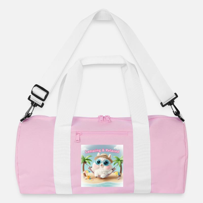 Llama Relax Beach Blue Glasses Recycled Duffel Bag