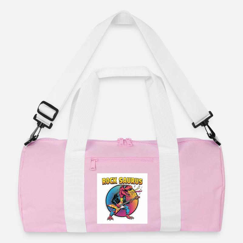 Rock Saurus Guitar Hero Recycled Duffel Bag