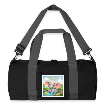 Elli the Elephant - Recycled Duffel Bag - black/graphite grey - Front