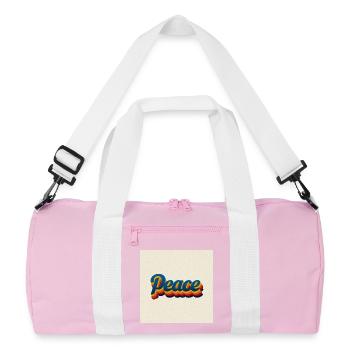 Peace Design des années 70 - Sac de sport recyclé - rose/blanc - Devant