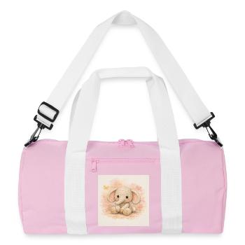 Elephant de la laine - Sac de sport recyclé - rose/blanc - Devant