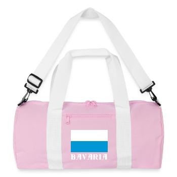 Drapeau de la Bavière avec texte gothique - Sac de sport recyclé - rose/blanc - Devant