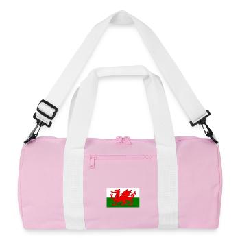 Drapeau du Pays de Galles - Sac de sport recyclé - rose/blanc - Devant