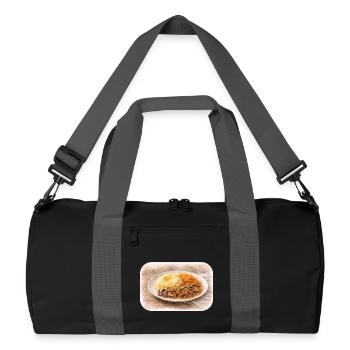 Herzhafte Teller-Idylle  - Recycelte Duffel Bag - Schwarz/Graphitgrau - Vorne