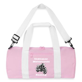 Oldtimer Motorcycle Racing white - Recycled Duffel Bag - pink/white - Front