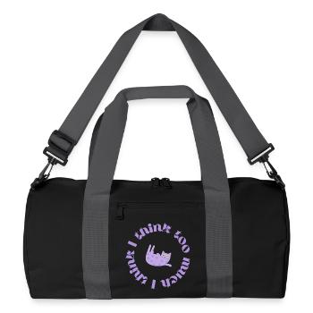 I think too much #2 - Recycled Duffel Bag - black/graphite grey - Front
