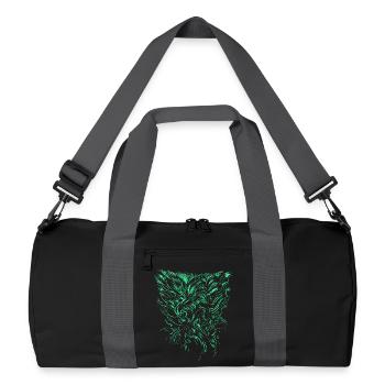 Alien Tribal / abstrakt - Recycelte Duffel Bag - Schwarz/Graphitgrau - Vorne