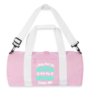 Chien Labrador Retriever - Sac de sport recyclé - rose/blanc - Devant