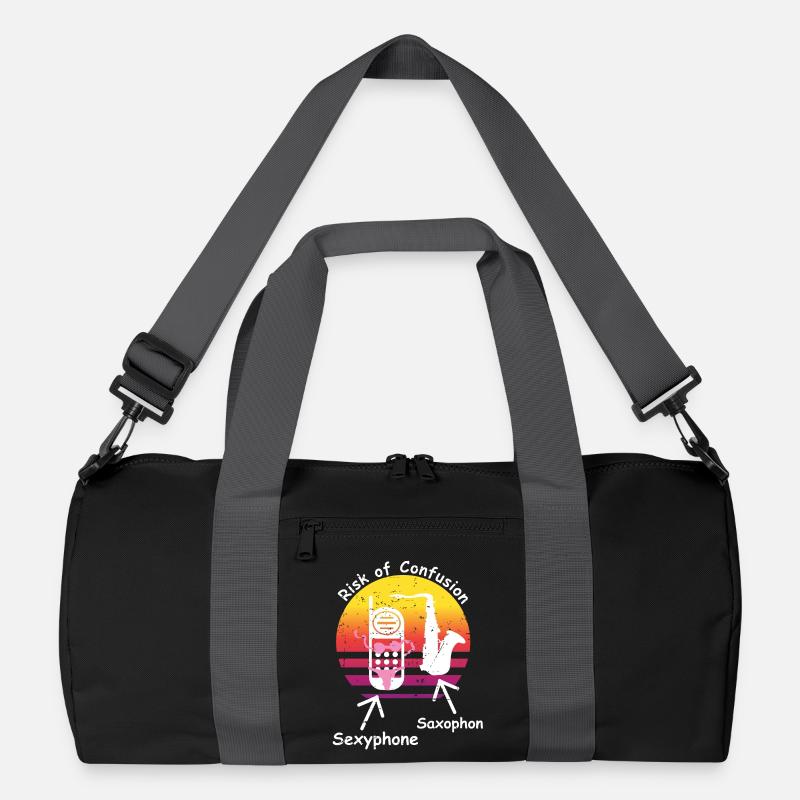 Saxophon und Sexyphone - Recycelte Duffel Bag - Schwarz/Graphitgrau