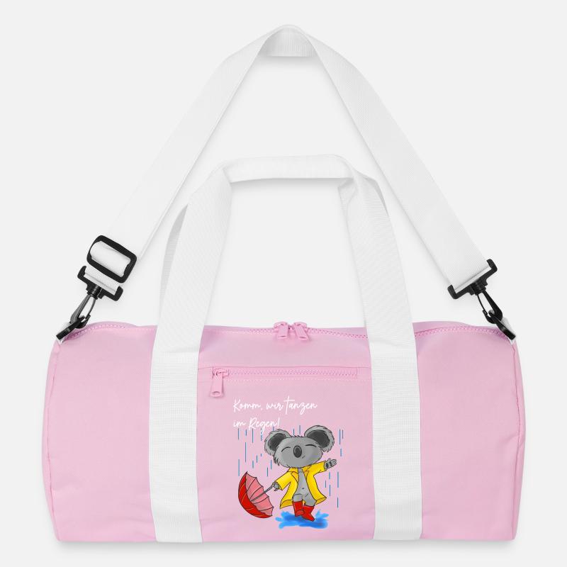 Niedlicher Koala mit Regenschirm Recycelte Duffel Bag