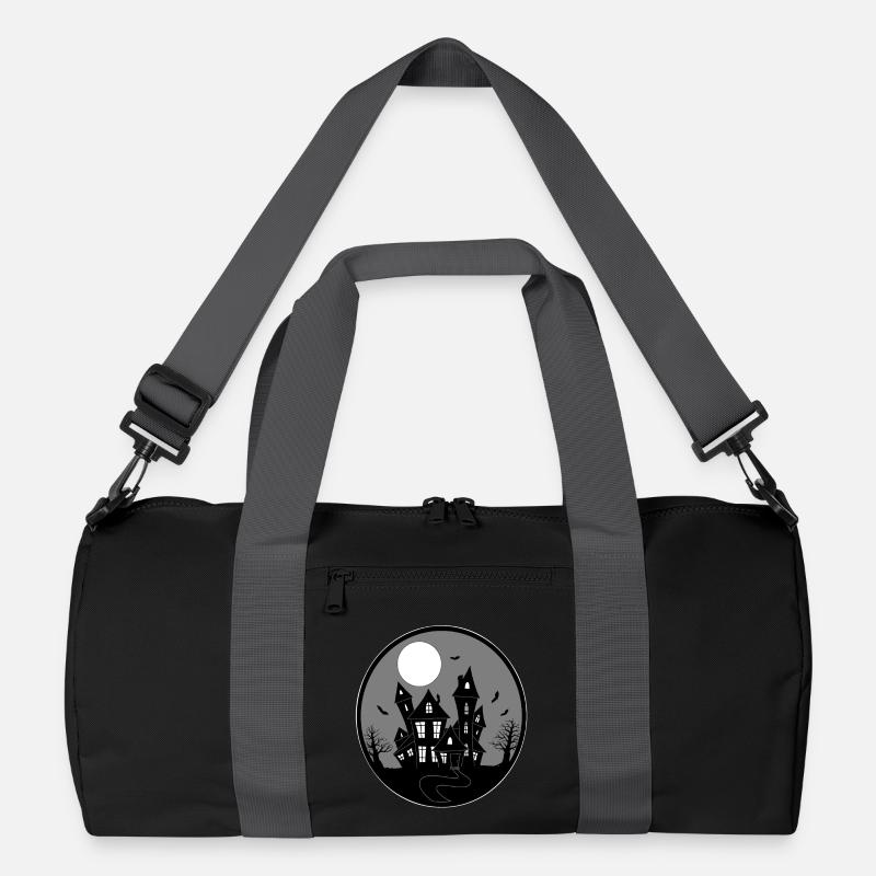 Haunted house Recycled Duffel Bag