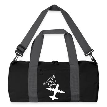 Dream of Greatness (White) - Recycled Duffel Bag - black/graphite grey - Front