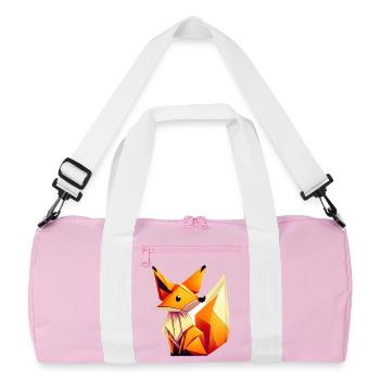 Fuchs - Recycelte Duffel Bag - Rosa/Weiß - Vorne