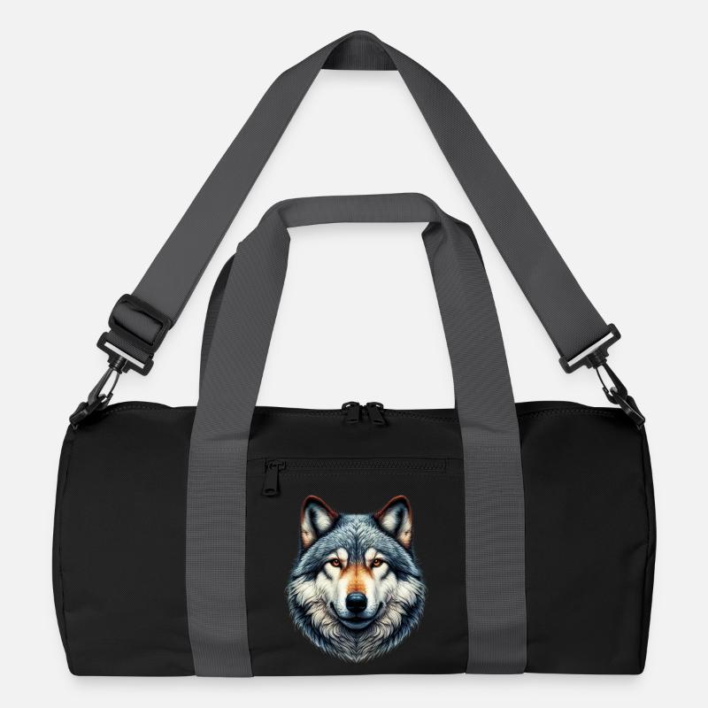Wolf - Recycelte Duffel Bag - Schwarz/Graphitgrau