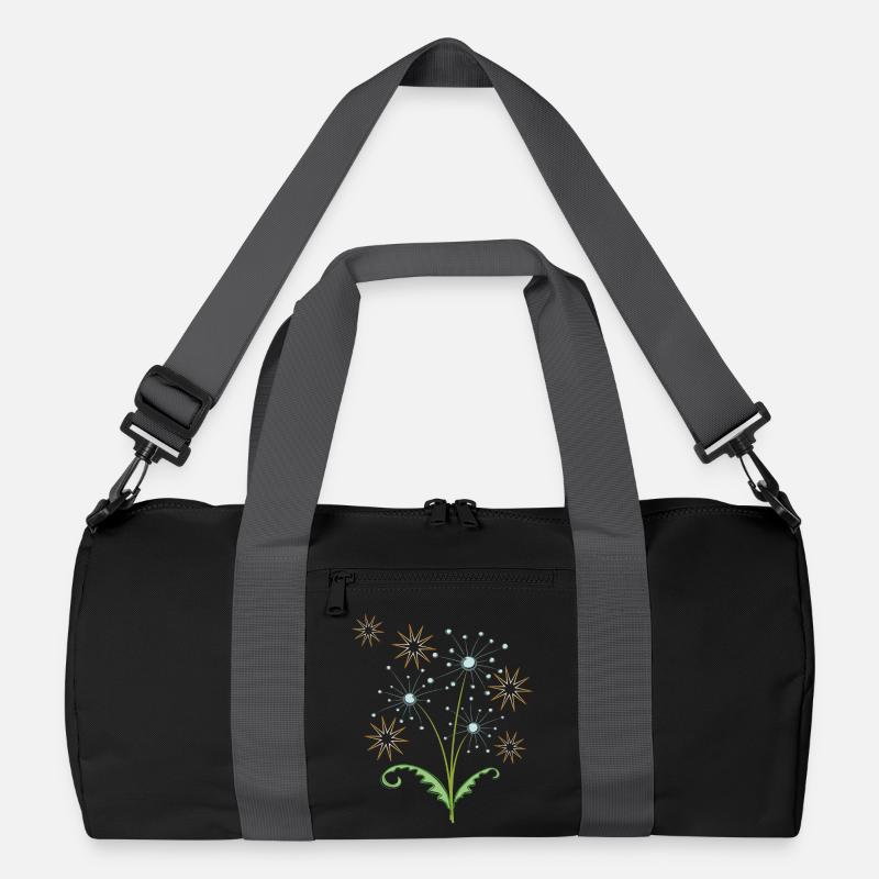 Weihnachtssterne - Recycelte Duffel Bag - Schwarz/Graphitgrau