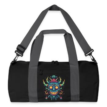 Shaman mask - Recycled Duffel Bag - black/graphite grey - Front