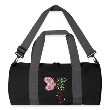 enjoy the little things - Recycled Duffel Bag - black/graphite grey - Front