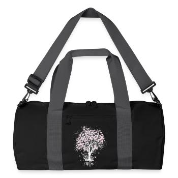 Cherry blossom tree in the shopping cart - Recycled Duffel Bag - black/graphite grey - Front