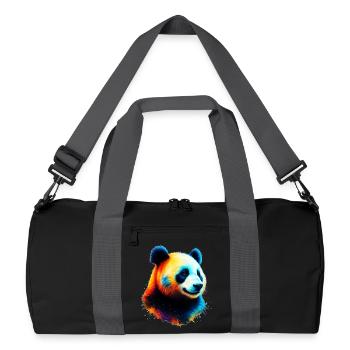 Panda - Recycelte Duffel Bag - Schwarz/Graphitgrau - Vorne