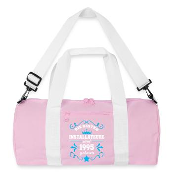 Anniversaire du plombier Né en 1995 Collègues nés - Sac de sport recyclé - rose/blanc - Devant