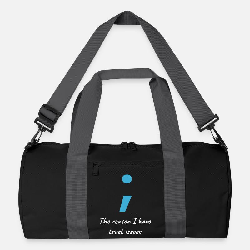 Informatiker Shirt - Semi-Colon Trust Issues - Recycelte Duffel Bag - Schwarz/Graphitgrau