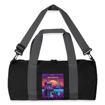 Paris Cyber Gamer - Recycelte Duffel Bag - Schwarz/Graphitgrau - Vorne